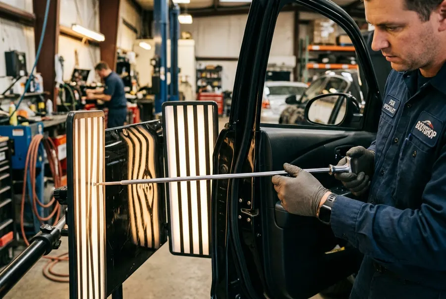 Paintless dent removal specialist at Motorono