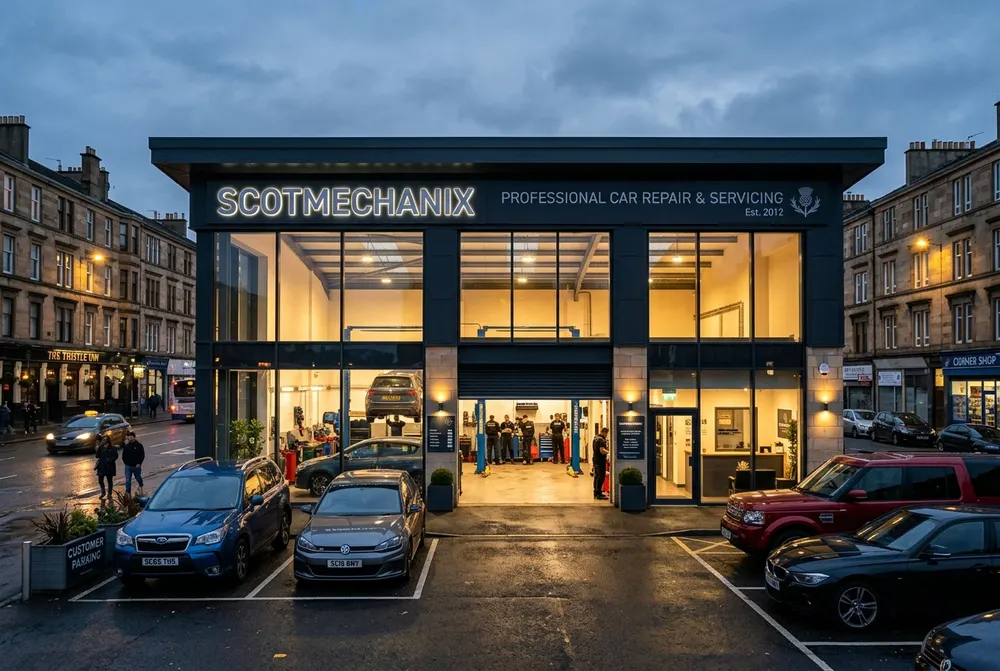 Motorono workshop exterior 40 Forth Street Glasgow